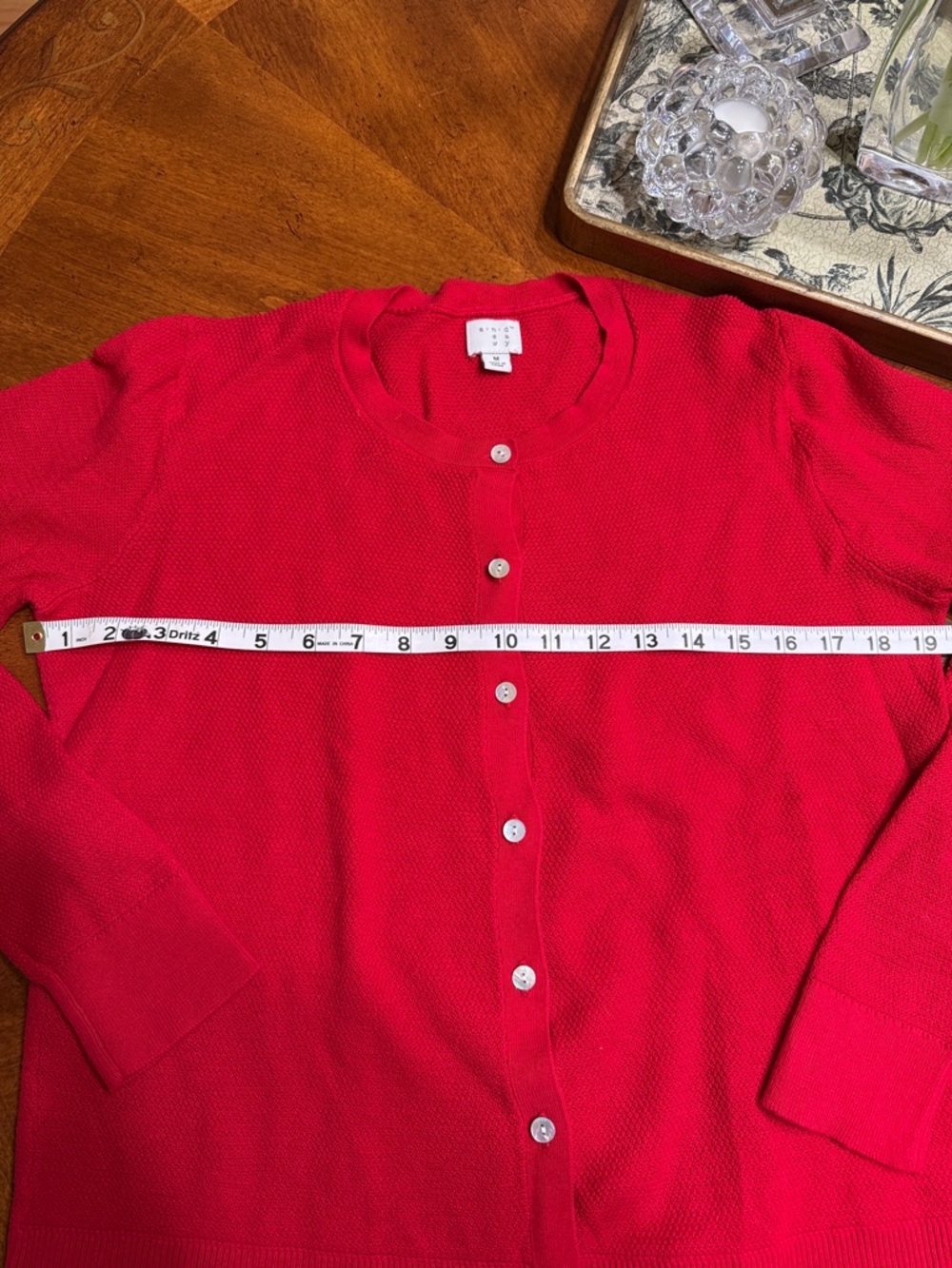 a new day Red Button-Front Women's Cardigan - Picture 2 of 3